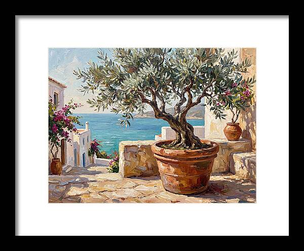 Bonsai Tree By The Mediterranean Sea