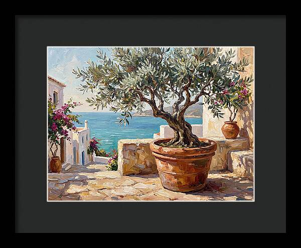Bonsai Tree By The Mediterranean Sea