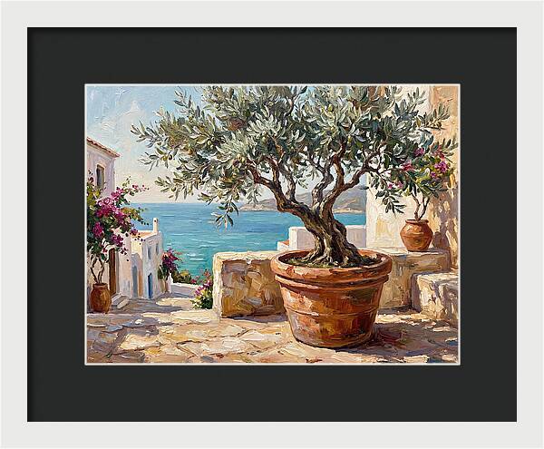 Bonsai Tree By The Mediterranean Sea