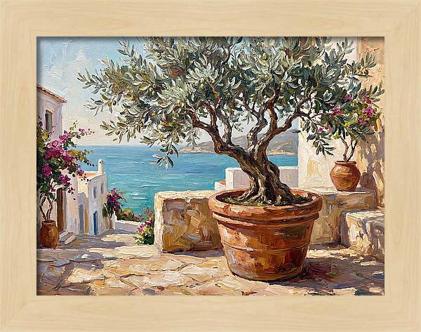 Bonsai Tree By The Mediterranean Sea