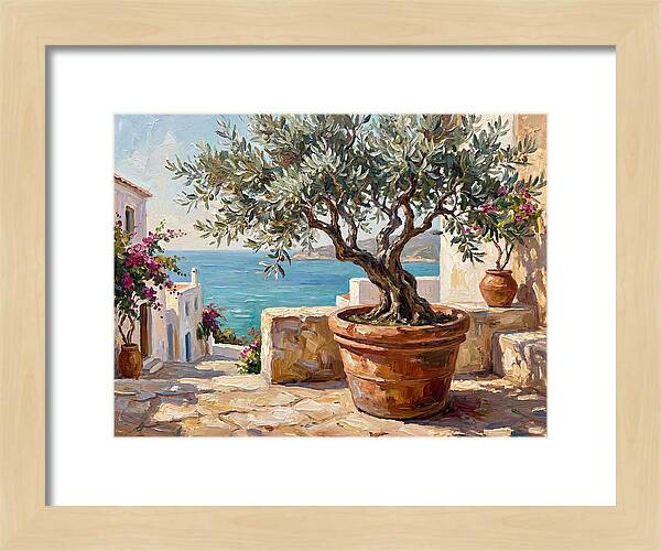 Bonsai Tree By The Mediterranean Sea