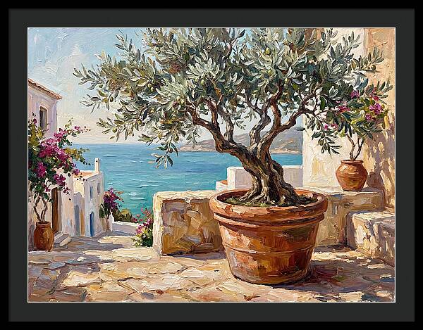 Bonsai Tree By The Mediterranean Sea
