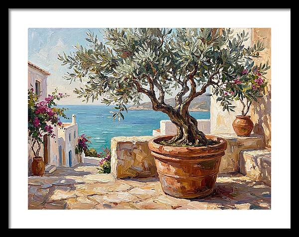 Bonsai Tree By The Mediterranean Sea