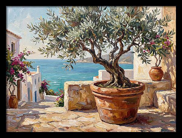 Bonsai Tree By The Mediterranean Sea