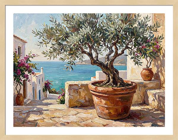 Bonsai Tree By The Mediterranean Sea
