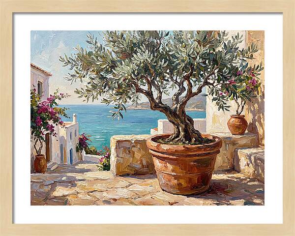 Bonsai Tree By The Mediterranean Sea