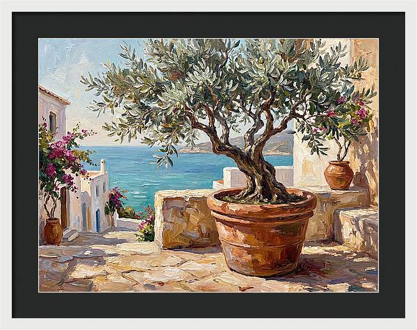 Bonsai Tree By The Mediterranean Sea
