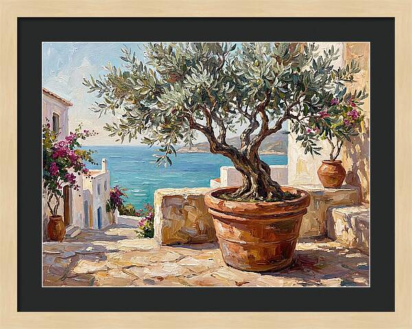 Bonsai Tree By The Mediterranean Sea