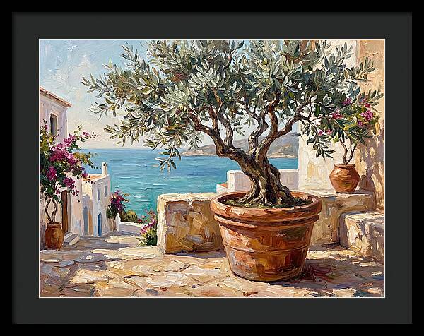 Bonsai Tree By The Mediterranean Sea
