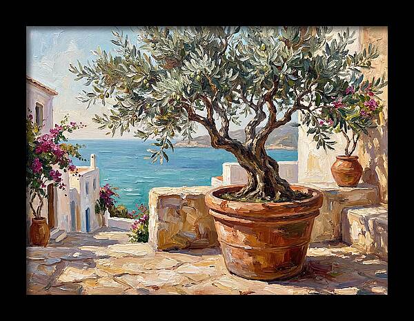 Bonsai Tree By The Mediterranean Sea