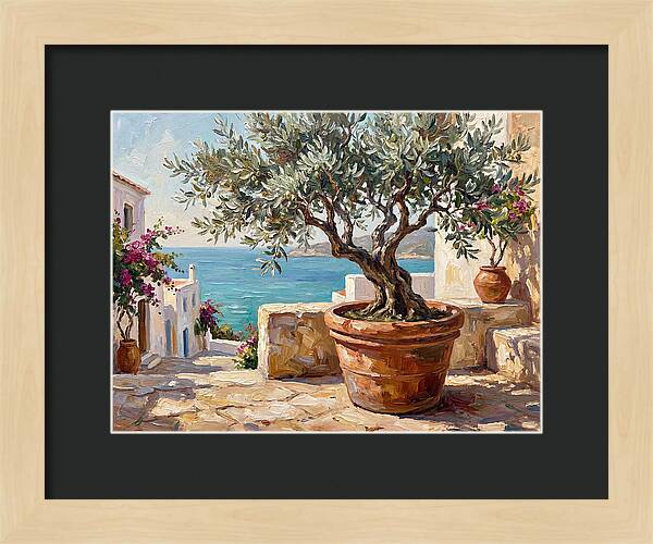 Bonsai Tree By The Mediterranean Sea