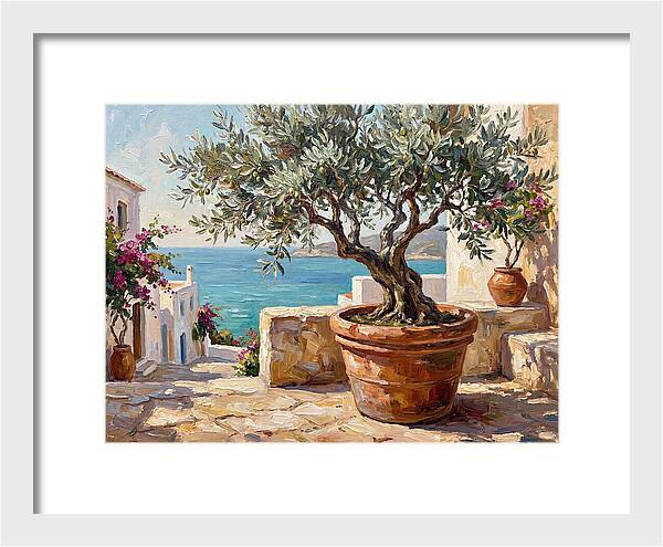 Bonsai Tree By The Mediterranean Sea