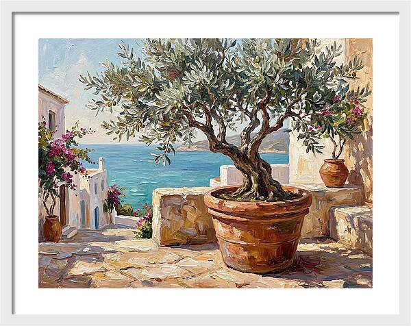 Bonsai Tree By The Mediterranean Sea