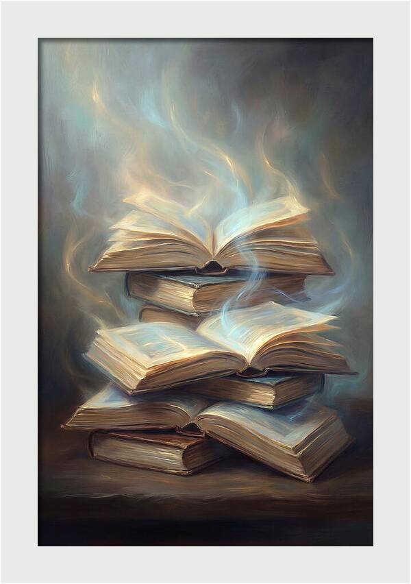 Books Stacked Together