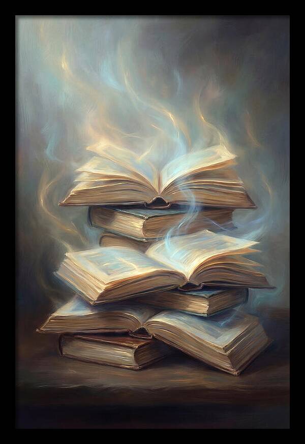 Books Stacked Together