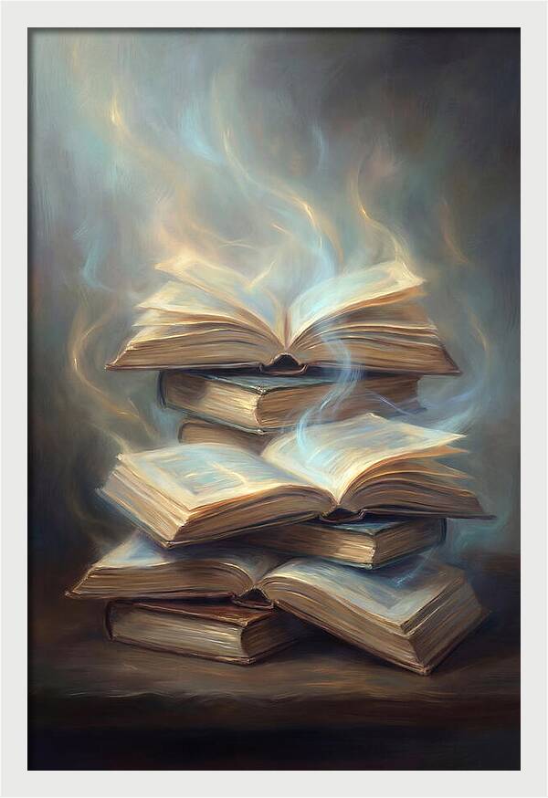 Books Stacked Together