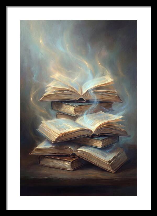 Books Stacked Together