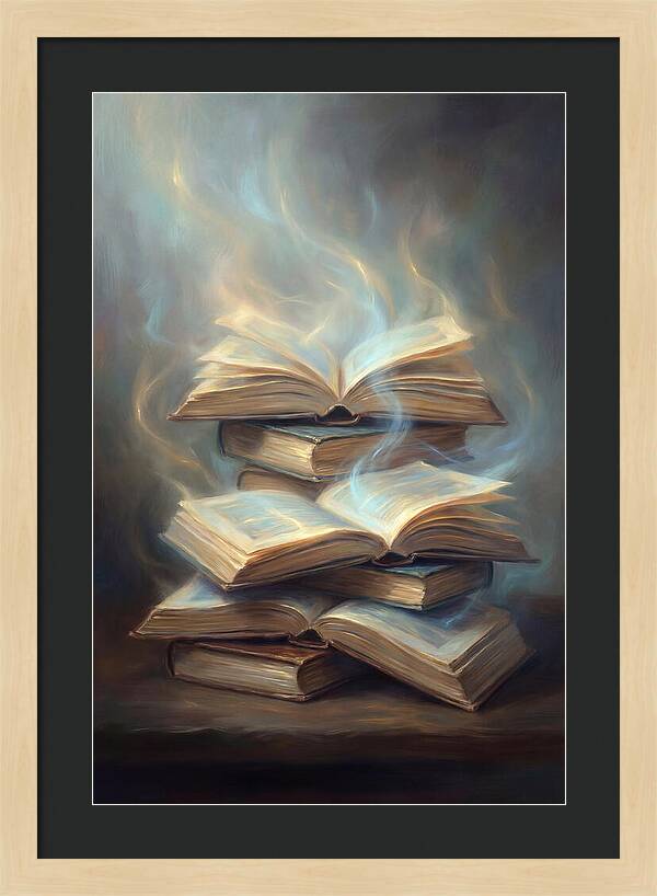 Books Stacked Together