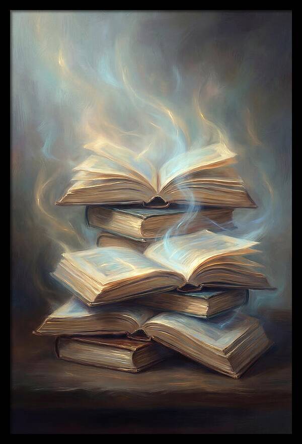 Books Stacked Together