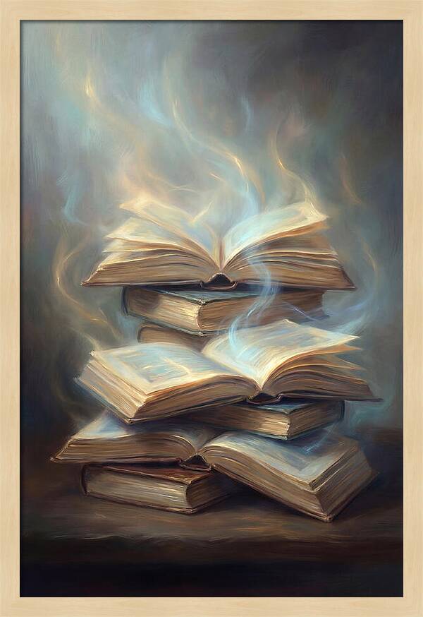 Books Stacked Together