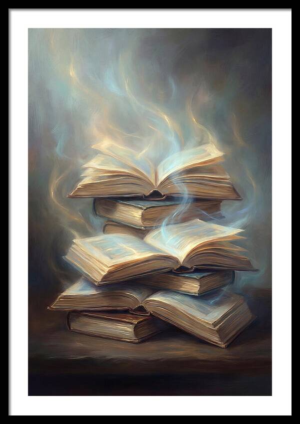 Books Stacked Together