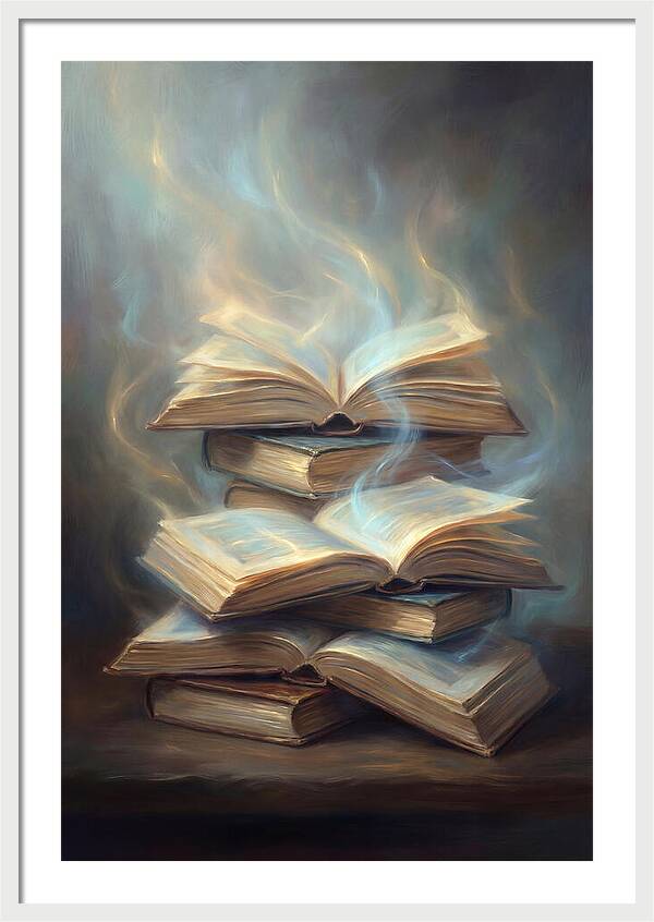 Books Stacked Together