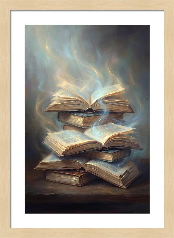 Books Stacked Together