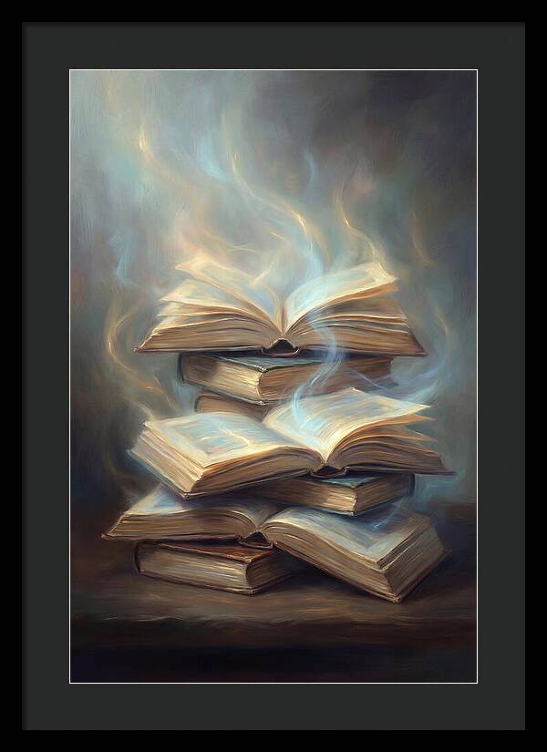Books Stacked Together