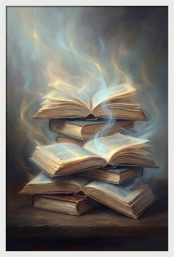 Books Stacked Together