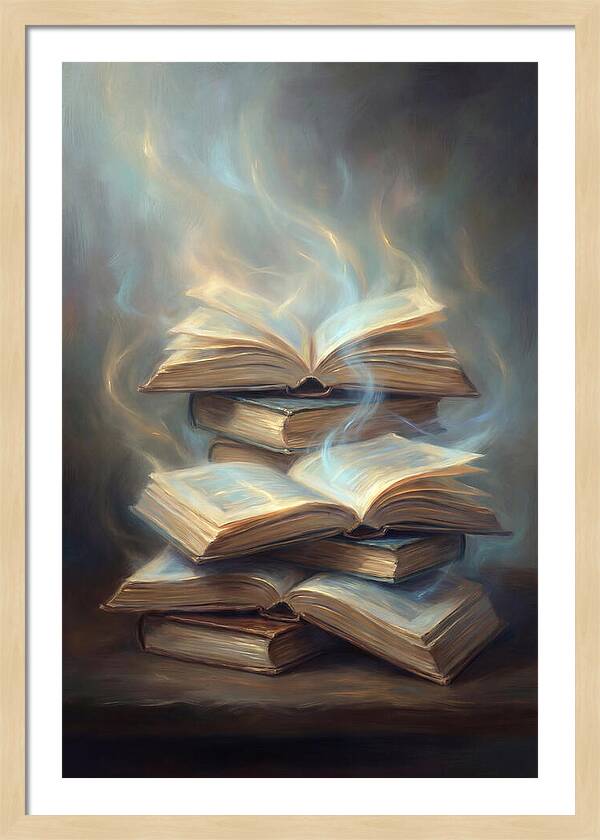 Books Stacked Together