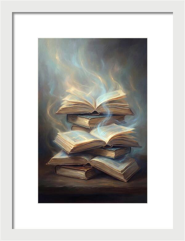 Books Stacked Together
