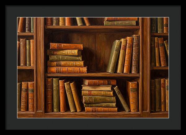 Bookshelf With Leather Spines