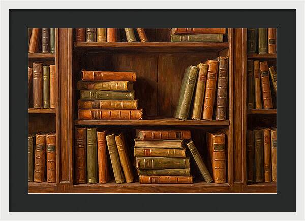 Bookshelf With Leather Spines