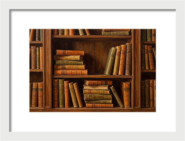 Bookshelf With Leather Spines