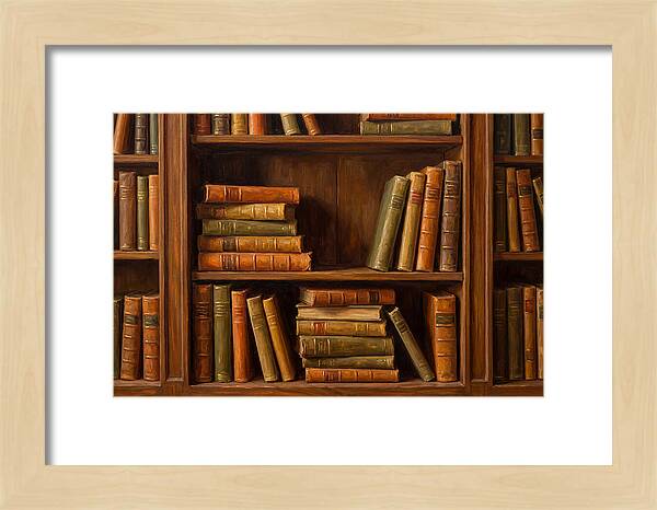 Bookshelf With Leather Spines