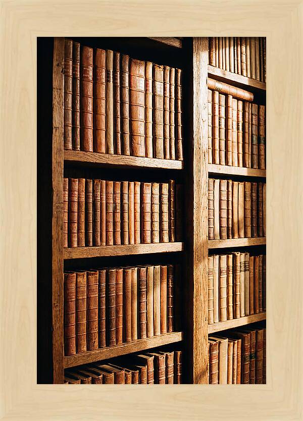 Bookshelf With Leather Spines