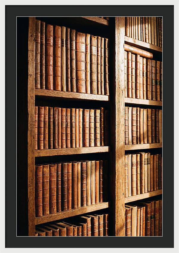 Bookshelf With Leather Spines