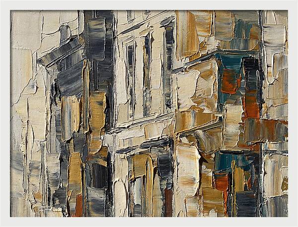 Bookshop Facade In Palette Knife