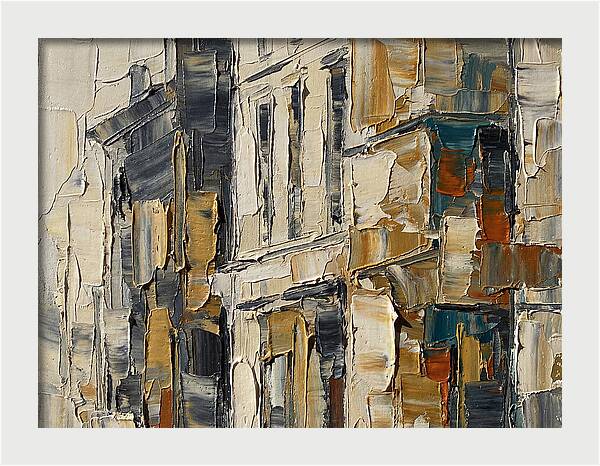 Bookshop Facade In Palette Knife