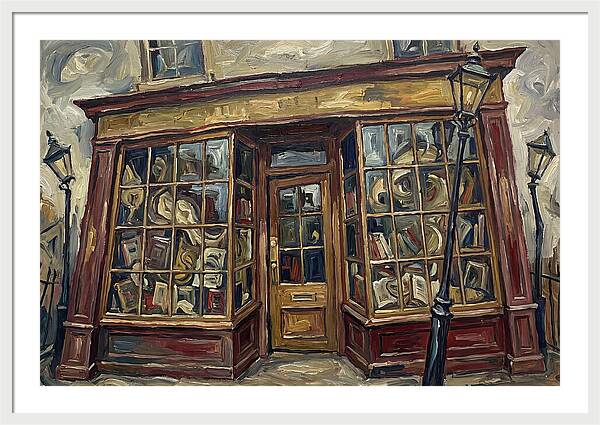 Bookshop In Expressionist Style