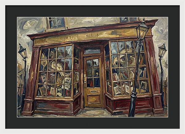Bookshop In Expressionist Style