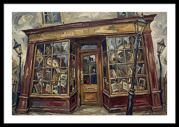 Bookshop In Expressionist Style