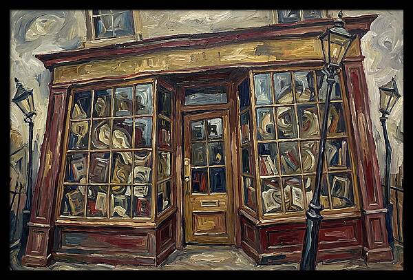 Bookshop In Expressionist Style