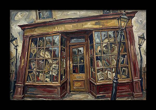 Bookshop In Expressionist Style