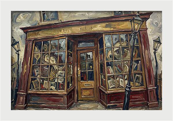 Bookshop In Expressionist Style