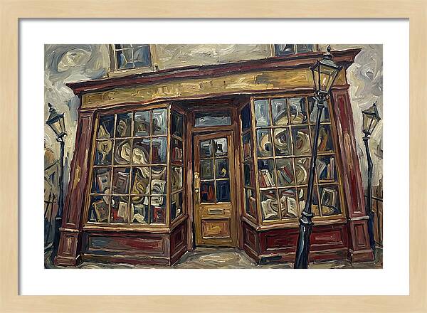 Bookshop In Expressionist Style