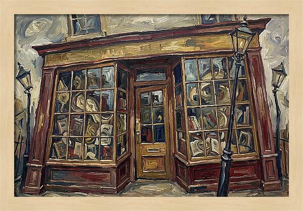 Bookshop In Expressionist Style
