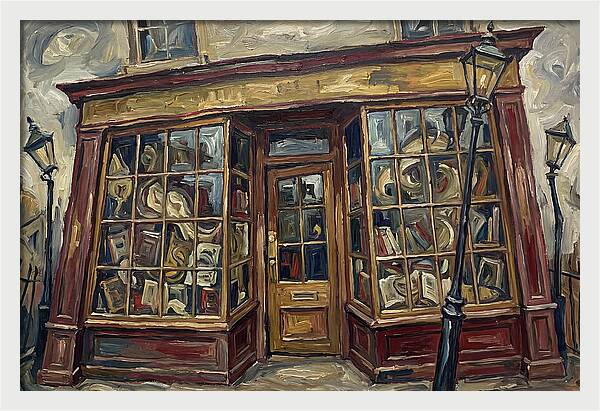 Bookshop In Expressionist Style