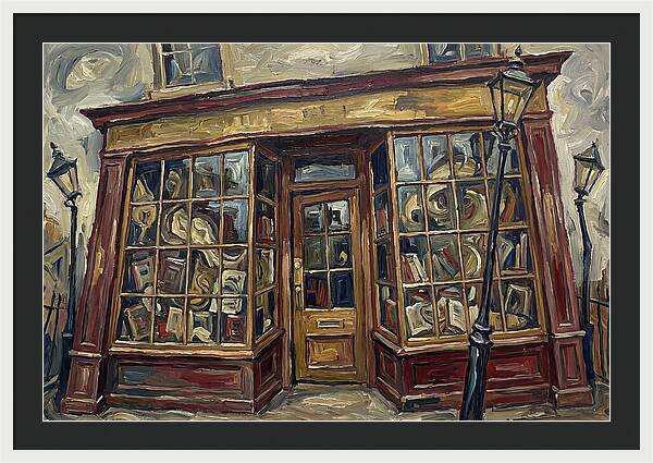 Bookshop In Expressionist Style