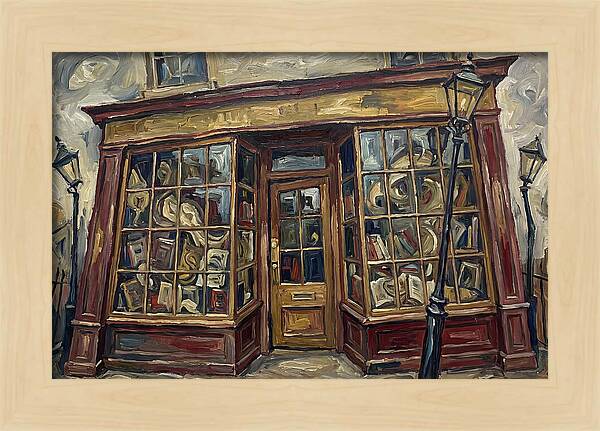 Bookshop In Expressionist Style